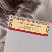 パターン抽象芸術ボーホヴィンテージ差出人住所 ラベル