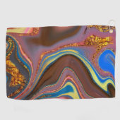 パターン抽象芸術茶 ゴルフタオル (横)