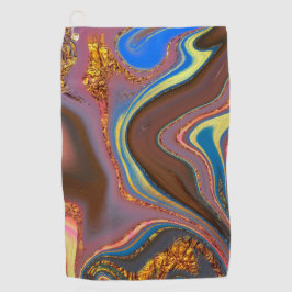 パターン抽象芸術茶 ゴルフタオル