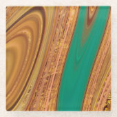 パターン抽象芸術。 ガラスコースター (正面)