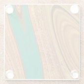 パターン抽象芸術。 ガラスコースター (裏面)