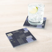 パターン日本のに似た刺し子のステッチ ガラスコースター (アングル)