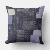 パターン日本のに似た刺し子のステッチ クッション (正面)