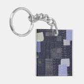 パターン日本のに似た差子をパーソナライズ キーホルダー (正面左)