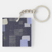 パターン日本のに似た差子をパーソナライズ キーホルダー (裏面)