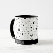 パターン月と星コーヒーマグ マグカップ (正面左)