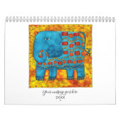 パターン柄の動物たち 水彩アート カレンダー (カバー)