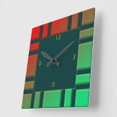 パターン正方形ウォールクロック スクエア壁時計 (傾斜)