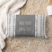 パターン灰色と白の動揺して追加文字 ランバークッション (ブランケット)