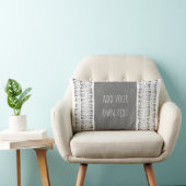 パターン灰色と白の動揺して追加文字 ランバークッション (椅子)