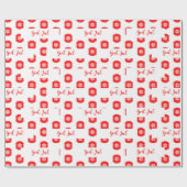 パターン神ジュルメリークリスマスホリデーギフト ラッピングペーパー (フラット)