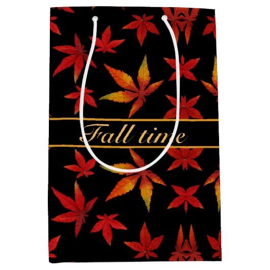 パターン紅葉抱き枕 ミディアムペーパーバッグ (正面)