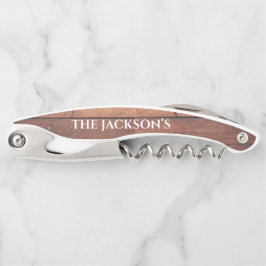 パターン素朴モノグラムボトル ソムリエナイフ