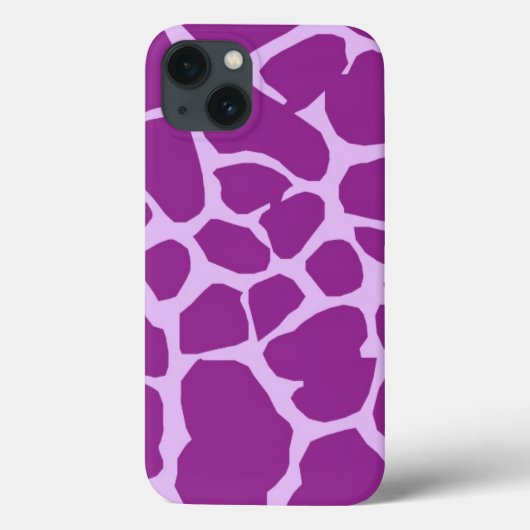 パターン紫色のアフリカのキリン動物のキリン Case-Mate iPhoneケース (裏面)
