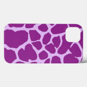 パターン紫色のアフリカのキリン動物のキリン Case-Mate iPhoneケース (裏面 (横))