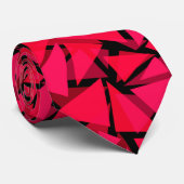 パターン緋色の明るい赤,幾何学模様,抽象芸術 ネクタイ (ロール)