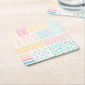 パターン線 スクエアペーパーコースター (アングル)