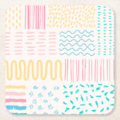 パターン線 スクエアペーパーコースター (正面)