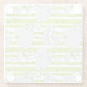 パターン背景を遊んでいる犬 ガラスコースター (裏面)