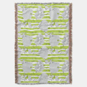 パターン背景を遊んでいる犬 スローブランケット (正面縦)