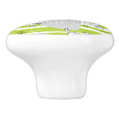 パターン背景を遊んでいる犬 セラミックノブ (側面)