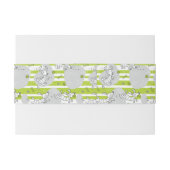 パターン背景を遊んでいる犬 招待状ベリーバンド (裏面例)