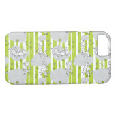 パターン背景を遊んでいる犬 Case-Mate iPhoneケース (裏面(横))