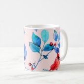 パターン背景抽象芸術赤万華鏡のように千変万化するパターン設計 コーヒーマグカップ (正面右)