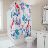 パターン背景抽象芸術赤万華鏡のように千変万化するパターン設計 シャワーカーテン (インサイチュ)