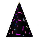 パターン色スタイリッシュ塗り夏パーティー パーティーハット (正面)