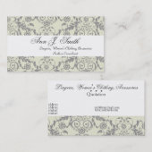 パターン花の微妙なファッションのブティックのコンサルタント 名刺 (正面/裏面)