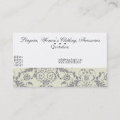 パターン花の微妙なファッションのブティックのコンサルタント 名刺 (裏面)