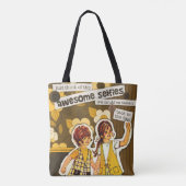 "パターン芸術"の縫うヴィンテージSelfieのトートバック トートバッグ (裏面)