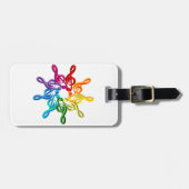 パターン荷物のラベルのTrebelのクレフ、音符記号 ラゲッジタグ (正面横)