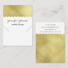 パターン金ゴールドグリッターネックレス表示カード 名刺