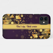 パターン金ゴールド三角形iPhoneケース Case-Mate iPhoneケース (裏面(横))