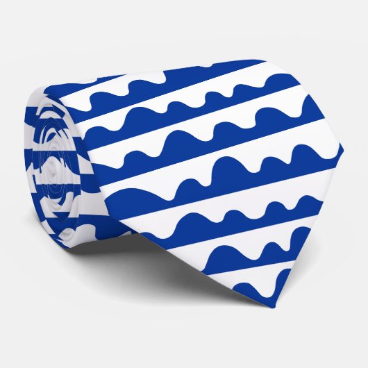 パターン020815 – ネイビーブルーとホワイト ネクタイ (ロール)