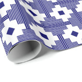パターン061214 – 白と深い海軍 ラッピングペーパー (ロールコーナー)