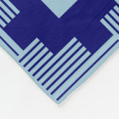 パターン061214 – 青9dc6d淡い色の8の深いネイビー フリースブランケット (角)