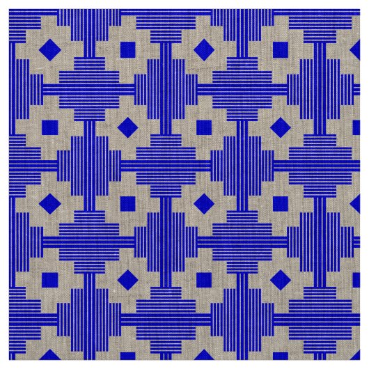 パターン061214 – 青（白） ファブリック (見本)