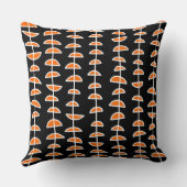 パターン080515 – 黒の白とオレンジ クッション (裏面)