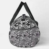 パターン1の白黒のアー違うトコラージュ ダッフルバッグ (右)