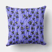 パターン210121 – 黒、白、および電気ブルー クッション (裏面)