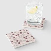 パターン(さくらんぼ2) ストーンコースター (横)