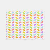 パターン(の模様が)あるおいしい夏の水の色ポプシクル&ドット フリースブランケット (正面(横))