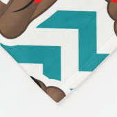 パターン(の模様が)あるなウンチのEmojisの熱狂するなティール(緑がかった色) フリースブランケット (角)