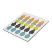 パターン（の模様が）あるなオレンジ淡黄緑の黄色い水 タイル (側面)