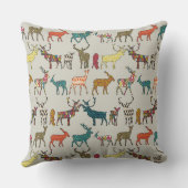 パターン（の模様が）あるなシカの石 クッション (裏面)