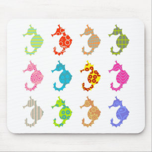 パターン(の模様が)あるなタツノオトシゴ マウスパッド