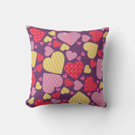 パターン（の模様が）あるなハートのコラージュ クッション